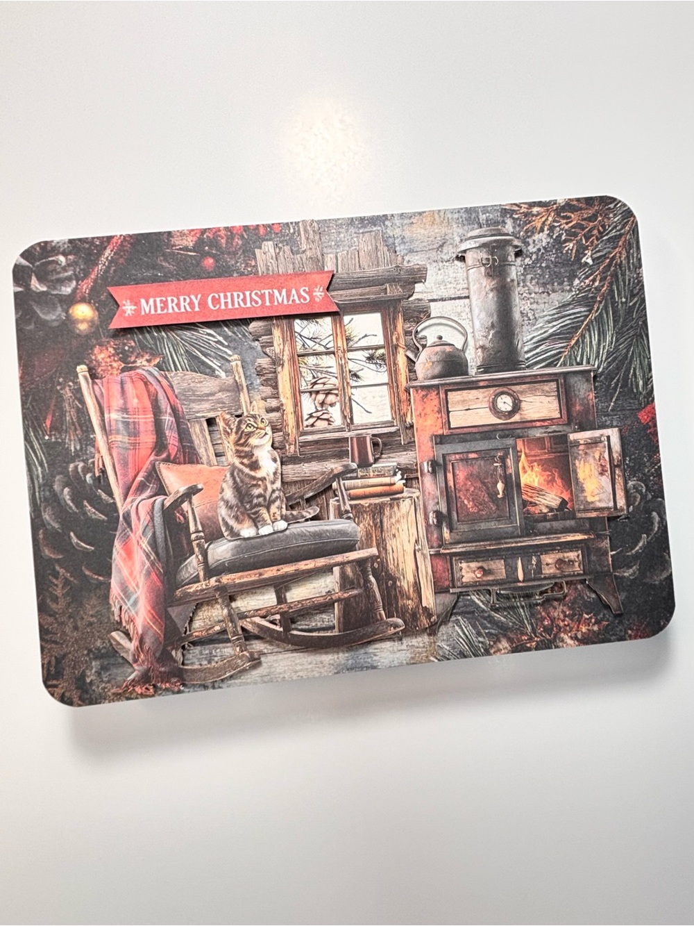 Handmade Rusty Farmhouse Christmas Greeting Card